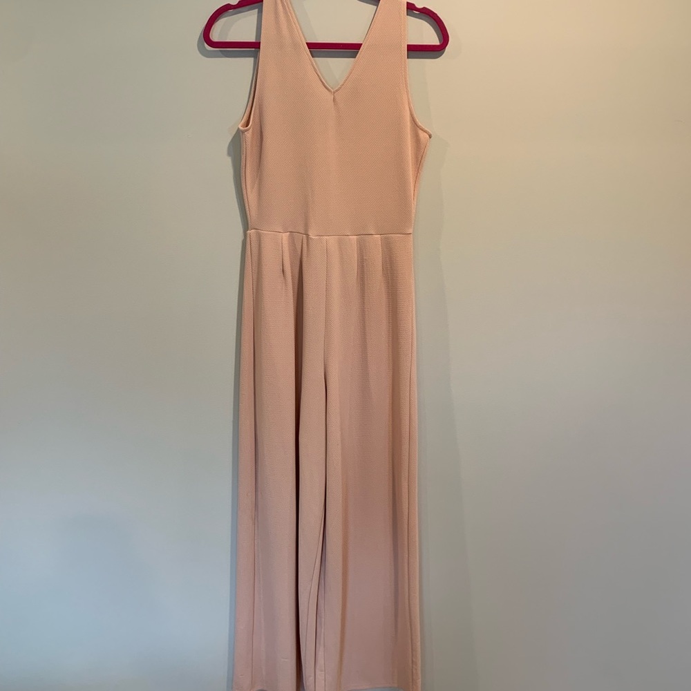 Blush Pink Wide Leg Jumpsuit